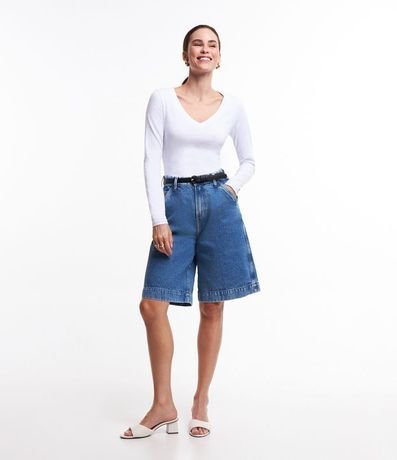 Blusa Básica en Algodón con Escote V 2