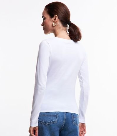 Blusa Básica en Algodón con Escote V 4