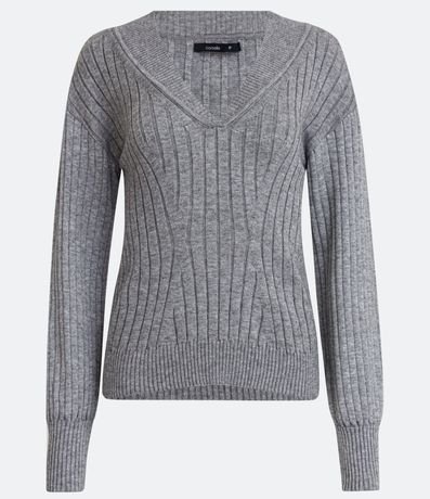 Blusa en Tejido de Punto con Textura Acanalada 1