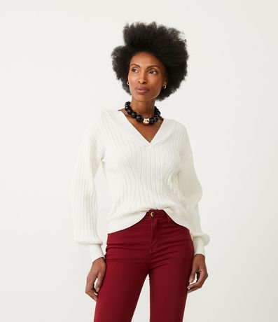 Blusa en Tejido de Punto con Textura Acanalada 1