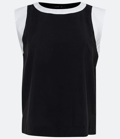 Blusa en Viscosa con Sisa Contrastante 5