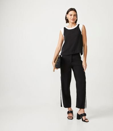 Blusa en Viscosa con Sisa Contrastante 2