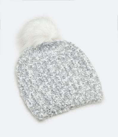 Gorro de Punto Mezclado con Pompón 2