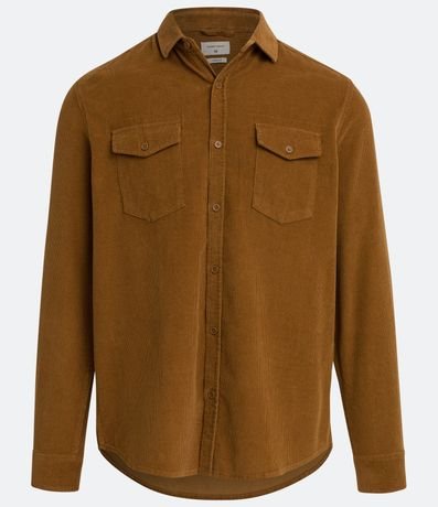 Camisa en Terciopelo con Bolsillos Delanteros 7