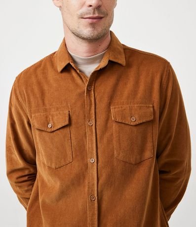 Camisa en Terciopelo con Bolsillos Delanteros 3