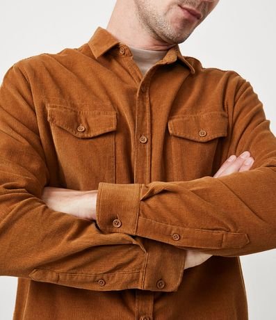 Camisa en Terciopelo con Bolsillos Delanteros 6