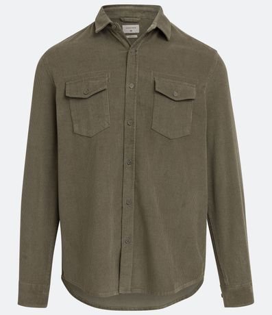 Camisa en Terciopelo con Bolsillos Delanteros 7
