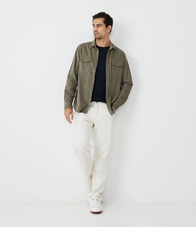 Camisa en Terciopelo con Bolsillos Delanteros 3