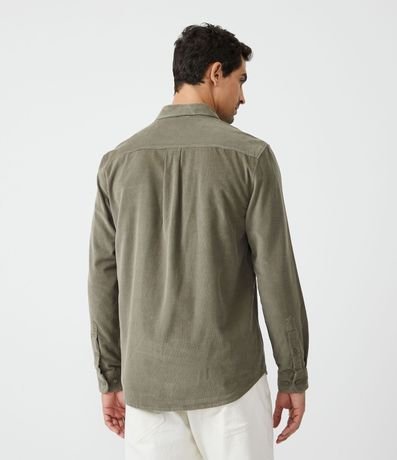 Camisa en Terciopelo con Bolsillos Delanteros 4