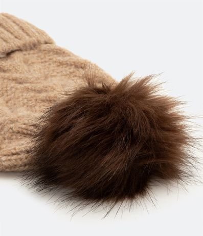 Gorro Texturizado con Dobla y Pompón 3