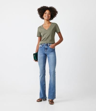 Blusa Básica en Media Malla con Escote V 2