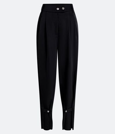 Pantalón Carrot con Cintura Cruzada con Botones 1