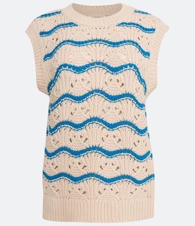 Chaleco de Punto Texturizado con Rayas Onduladas 5