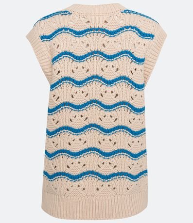 Chaleco de Punto Texturizado con Rayas Onduladas 6