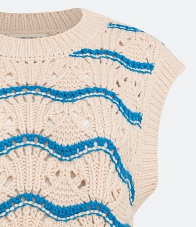 Chaleco de Punto Texturizado con Rayas Onduladas 7