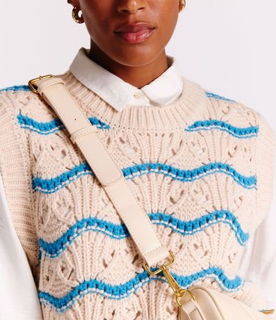 Chaleco de Punto Texturizado con Rayas Onduladas 2