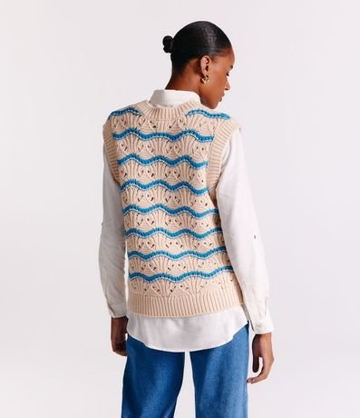 Chaleco de Punto Texturizado con Rayas Onduladas 3