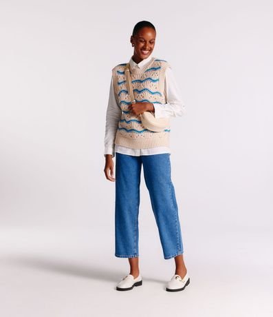 Chaleco de Punto Texturizado con Rayas Onduladas 4