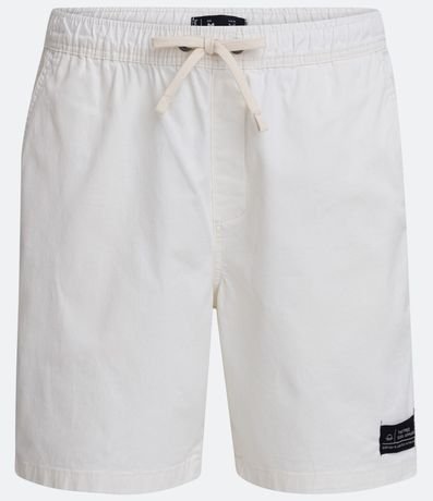 Bermuda en Sarga con Cintura Elástica y Etiqueta en la Barra 5