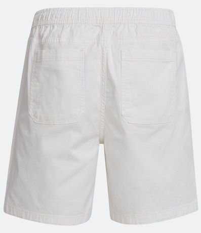 Bermuda en Sarga con Cintura Elástica y Etiqueta en la Barra 6