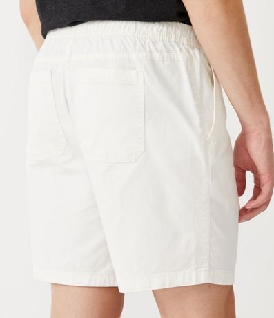 Bermuda en Sarga con Cintura Elástica y Etiqueta en la Barra 3