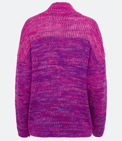 Blusa Alargado de Punto Degradado con Cuello Alto 2