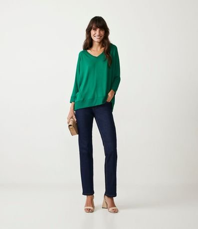 Blusa Básica en Viscosa sin Sisa con Manga 3/4 2