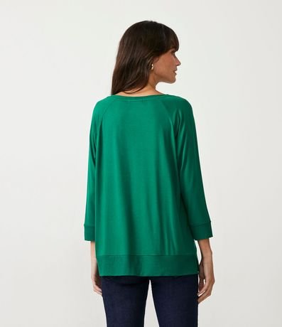 Blusa Básica en Viscosa sin Sisa con Manga 3/4 3
