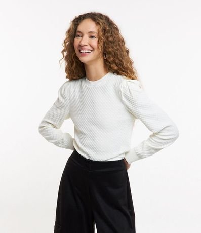 Blusa en Punto Texturizado con Manga Larga 1