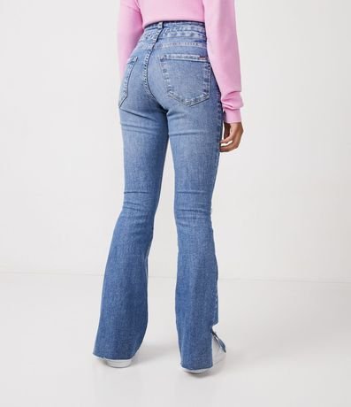 Pantalón Boot Cut en Jeans con Roto en la Rodilla y Aberturas 3