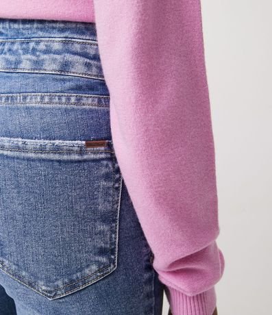 Pantalón Boot Cut en Jeans con Roto en la Rodilla y Aberturas 5