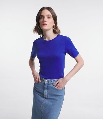 Blusa Básica en Algodón con Manga Corta 2