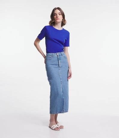 Blusa Básica en Algodón con Manga Corta 3
