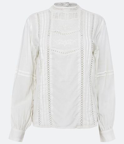 Blusa Bata en Viscosa con Detalles Delanteros 7