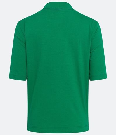 Blusa en Algodón con Cuello Alto y Manga Corta 6
