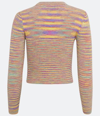 Blusa de Punto Acanelado con Manga Larga y Rayas Degradadas 6