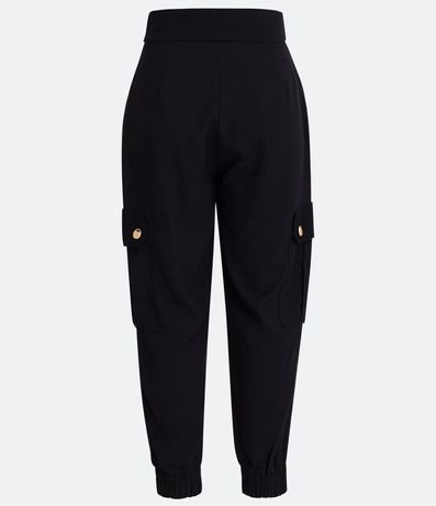 Pantalón Zanahoria en Viscosa con Bolsillo Cargo 6