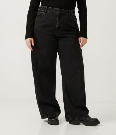 Pantalón Wide Leg en Jeans con Bolsillo Reloj Curve & Plus Size 1