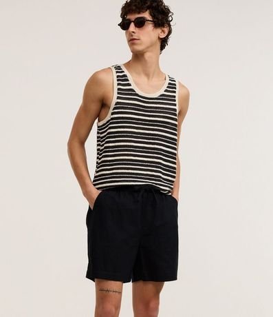 Bermuda en Algodón con Cintura Elástica y Bolsillos 4