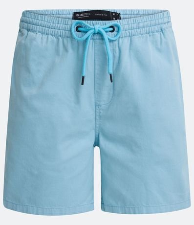 Bermuda en Sarga con Cintura Elástica 6