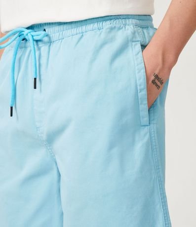 Bermuda en Sarga con Cintura Elástica y Cordón 5