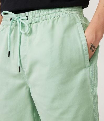 Bermuda en Sarga con Cintura Elástica y Cordón 4