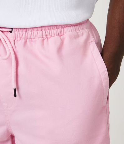 Bermuda en Sarga con Cintura Elástica y Cordón 5