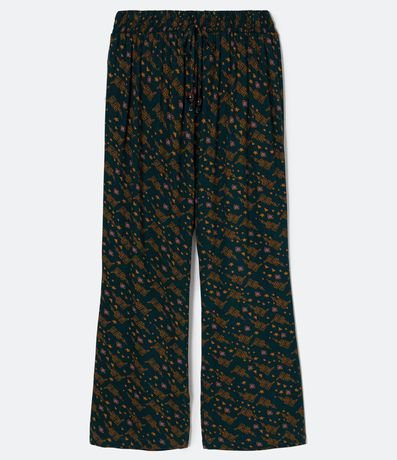 Pantalón Pantalona en Viscosa Estampada con Lazo en la Cintura Curve & Plus Size 5