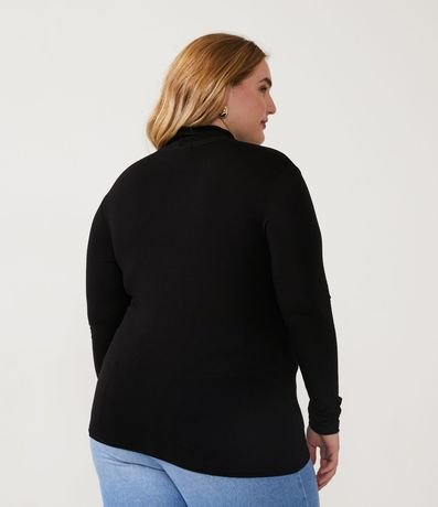 Blusa Básica en Viscolycra con Cuello Alto Curve & Plus Size 3