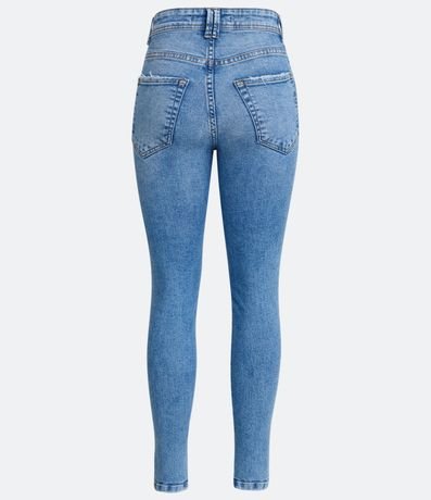 Pantalón Skinny Cintura Alta en Jeans con Rotos y Aberturas en el Dobladillo 2