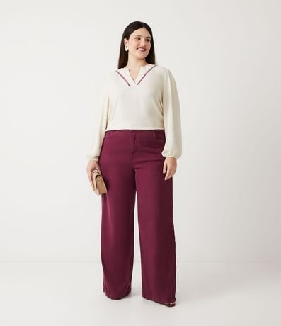 Blusa Bata en Viscosa con Detalle en el Escote Curve & Plus Size 2