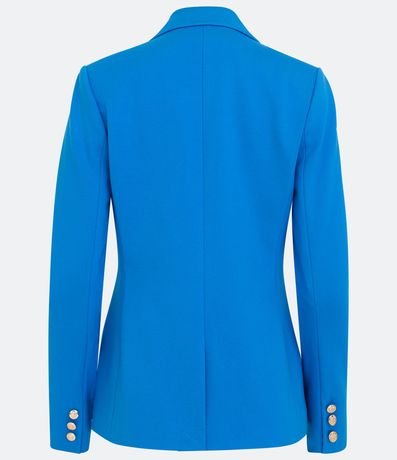 Blazer Alargado en Punto Roma con Cierre de Botones 7