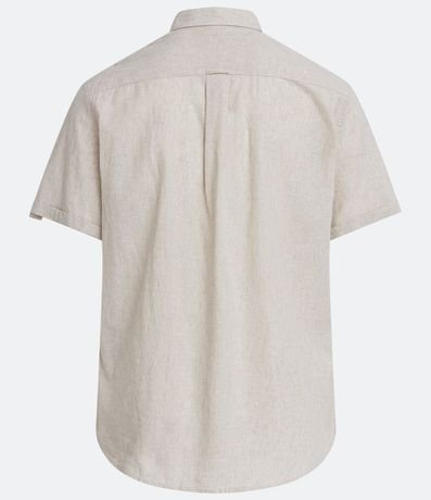 Camisa Manga Corta en Lino con Bolsillo 6