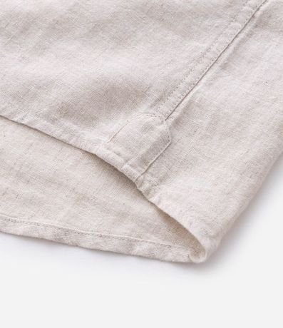 Camisa Manga Corta en Lino con Bolsillo 9